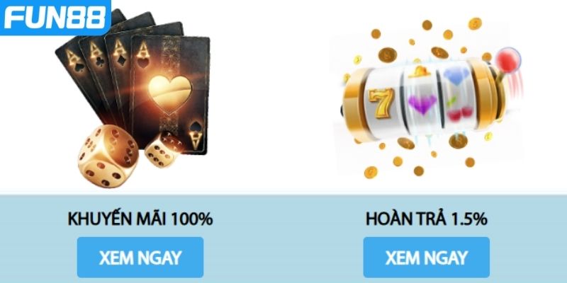 2 khuyến mãi hot tại nhà cái Fun88