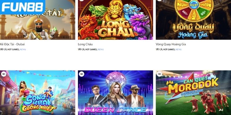 Các game nổ hũ Fun88 không thể bỏ lỡ 