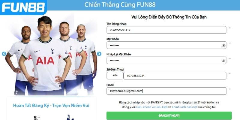 Quy định về đăng ký tài khoản